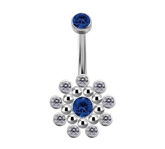 Blue diamond deals belly button rings