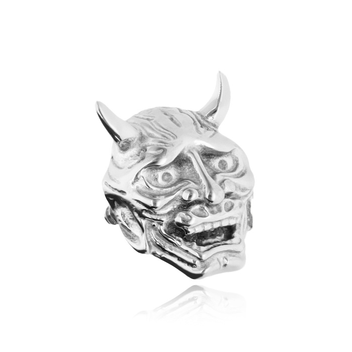 Titanium attachment japanese mask - silver - TNA-109