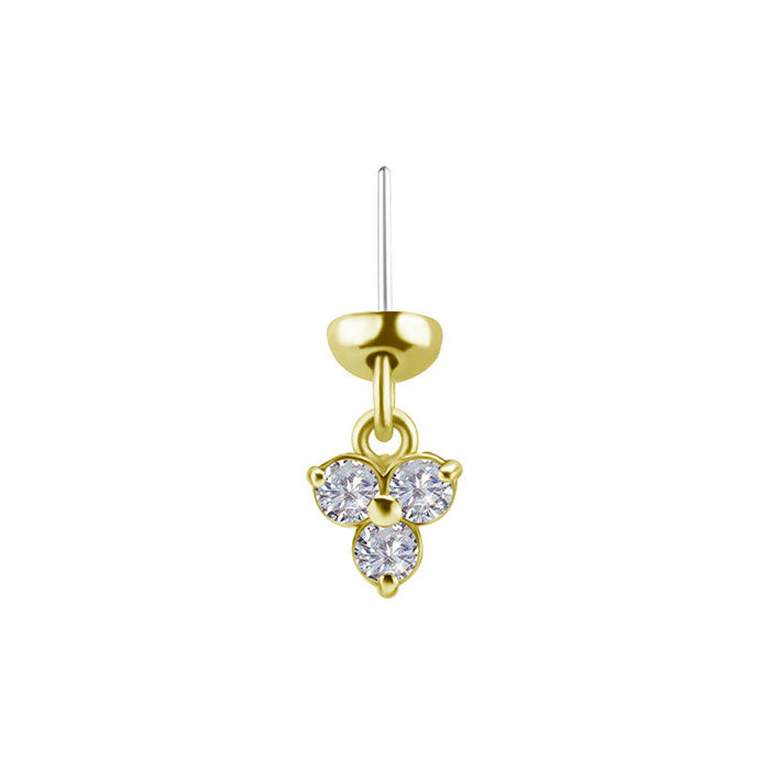 Attachment 18K gold triangle with Lab Created Diamonds - GD18K-060