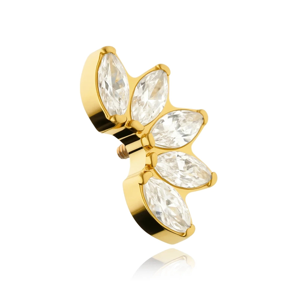 Titanium attachment for pins - white zirconia - TNA-037