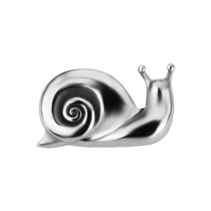 Attachment push in - worm - silver - PI-035