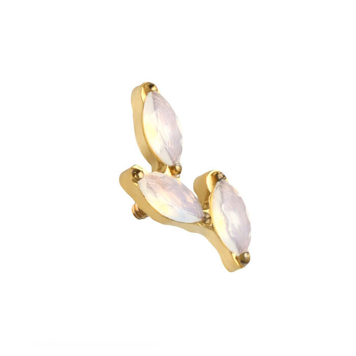 Titanium attachment milky gold zirconia - TNA-016