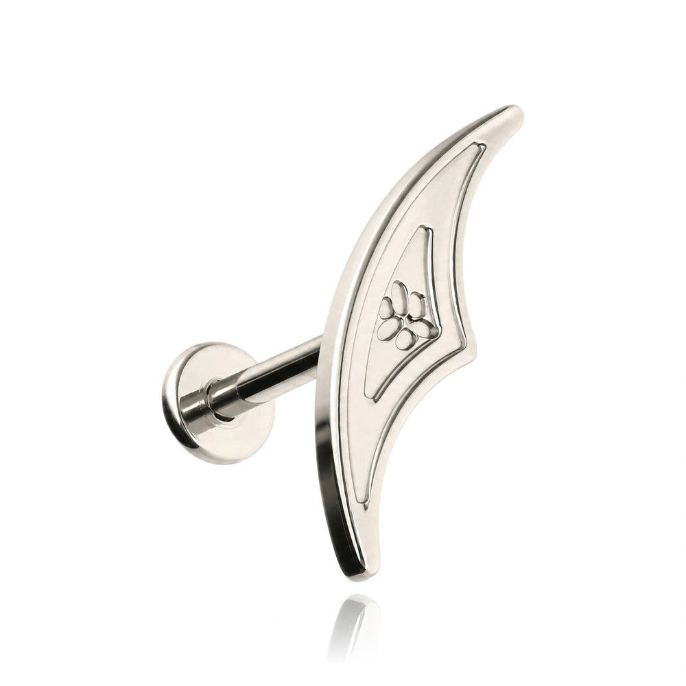 Titanium labret mask - silver 