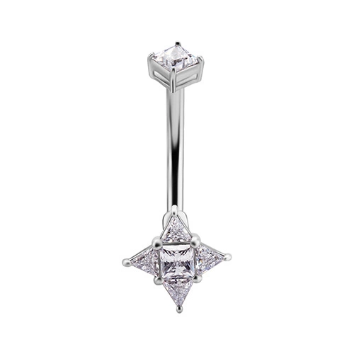 Belly button ring silver - KP-014