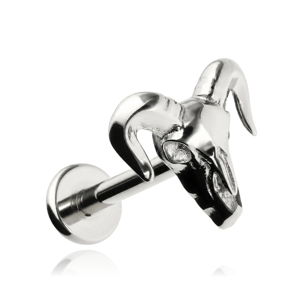 Titanium labret Baran - silver 