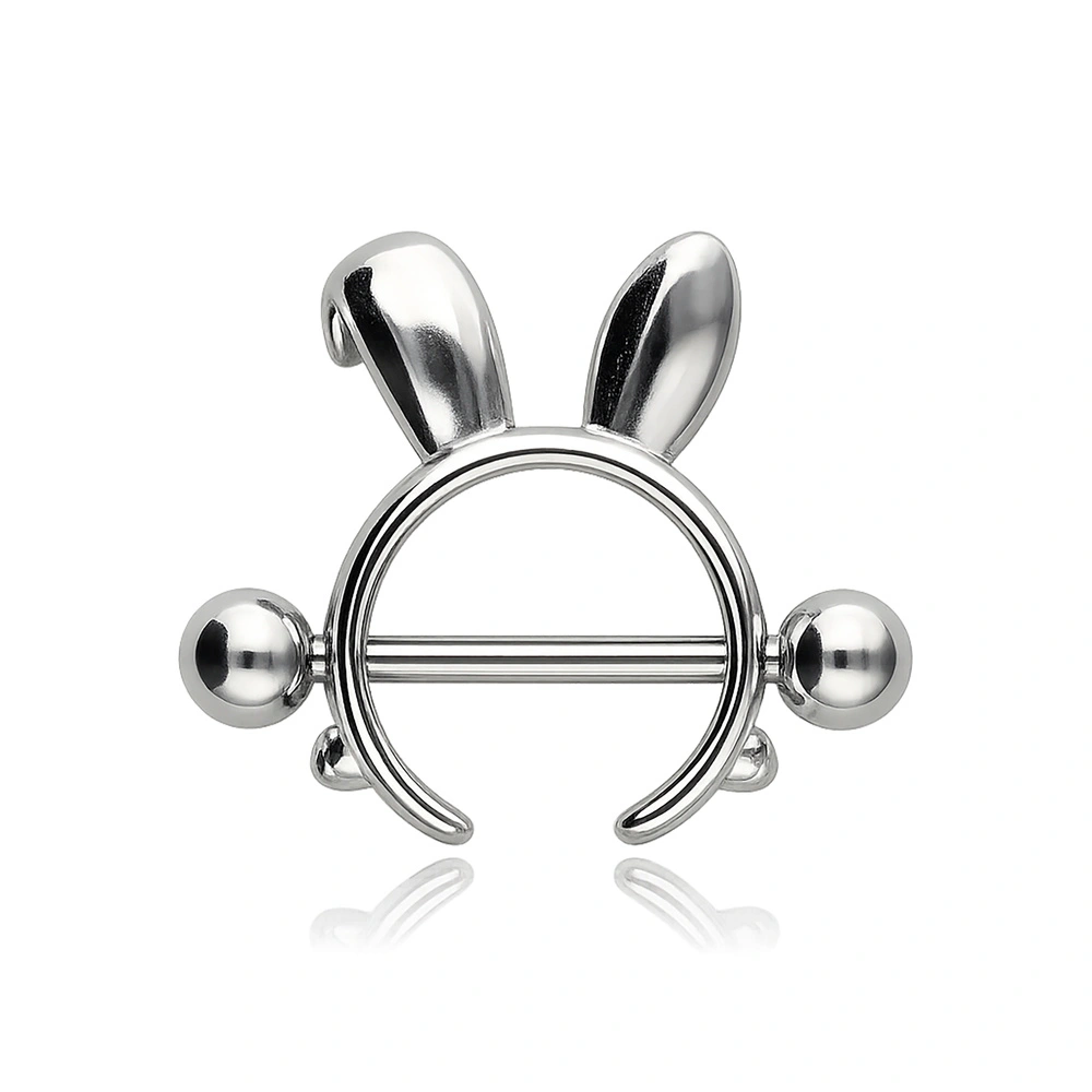 Nipple piercing - silver heart - S-016