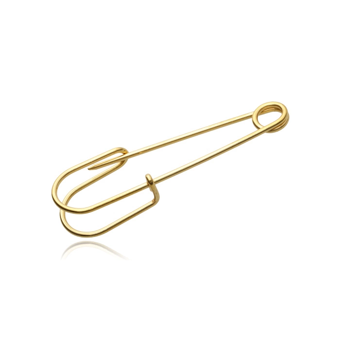 Earring - safety pin - gold - KU-002