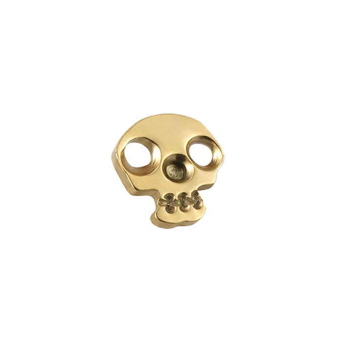 Titanium attachment for pins gold skull - TNA-049