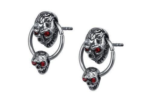 Earrings - skulls - KU-022