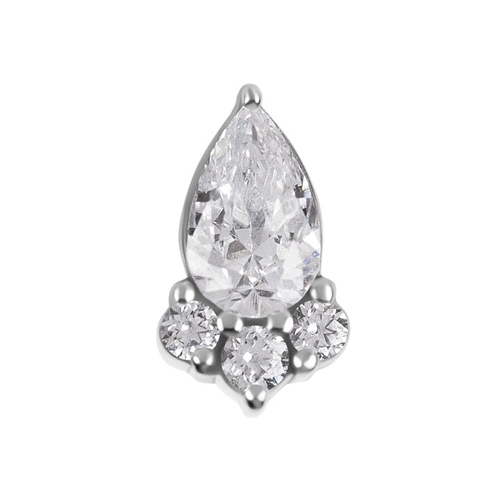 Attachment push in - with white zirconia - CoCr NF - gold - PI-027