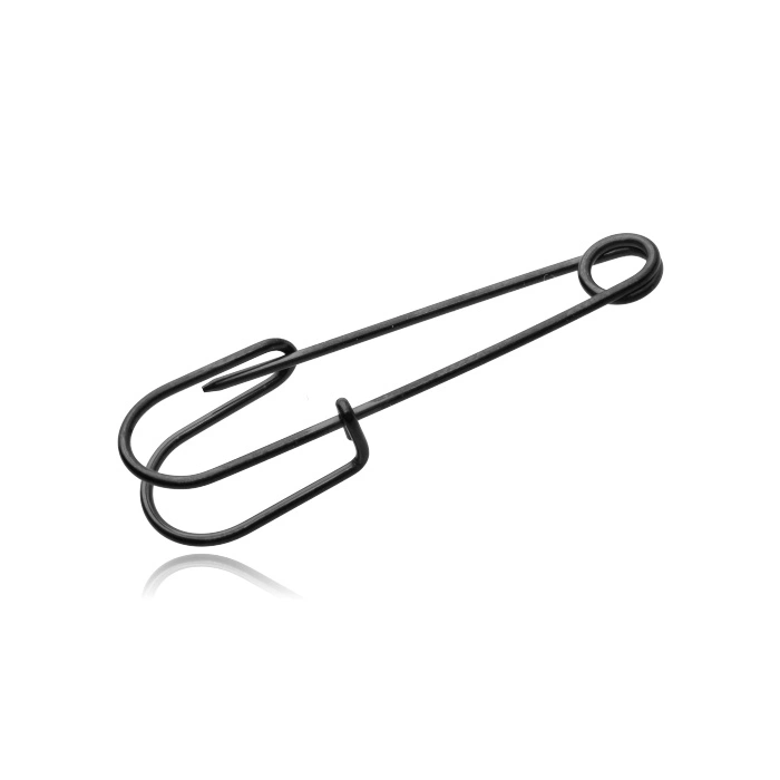 Earring safety pin black - KU-002