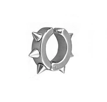 Fake earring - HUGGIE studs Silver - FK-006