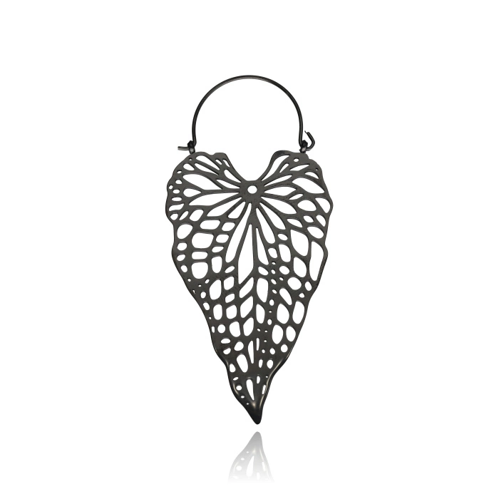 Silver earring with white zirconia - KU-001