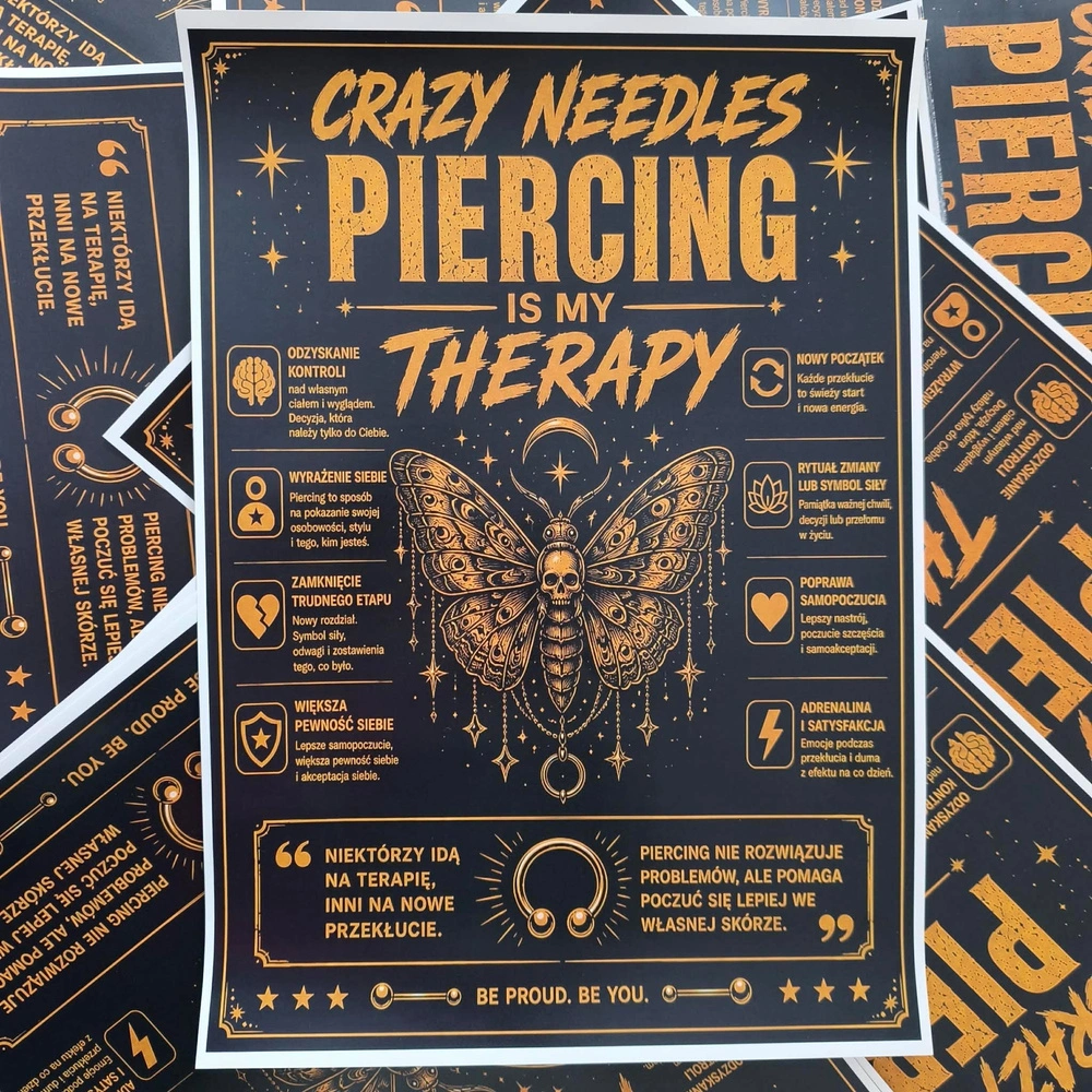Poster - Piercing is my therapy - A3 - GR-003