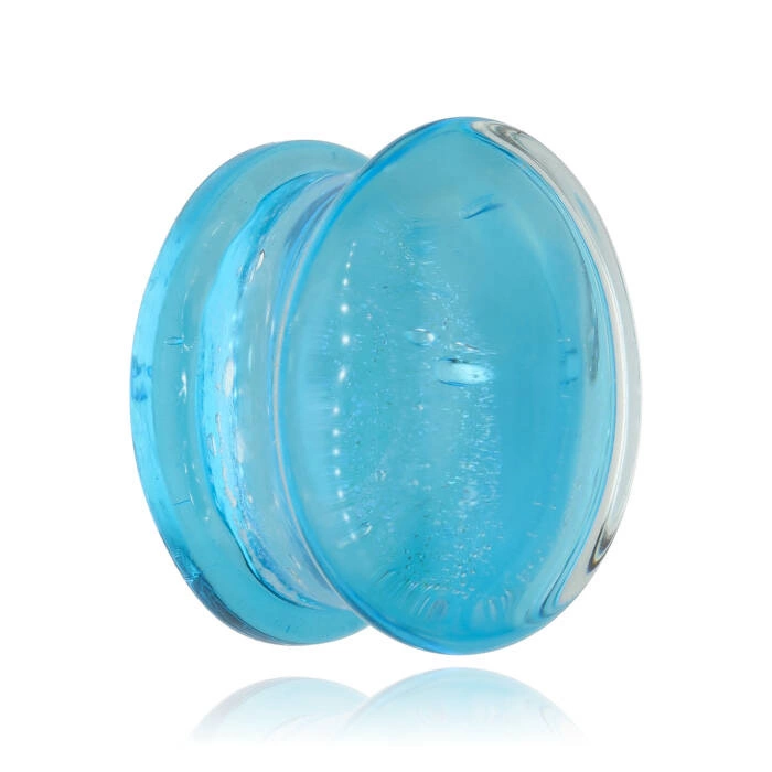 Saddle glass plug oval space blue - PT-097