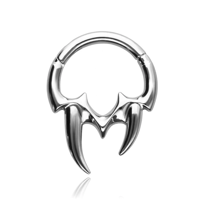 Titanium piercing clicker decorative - silver - TK-093