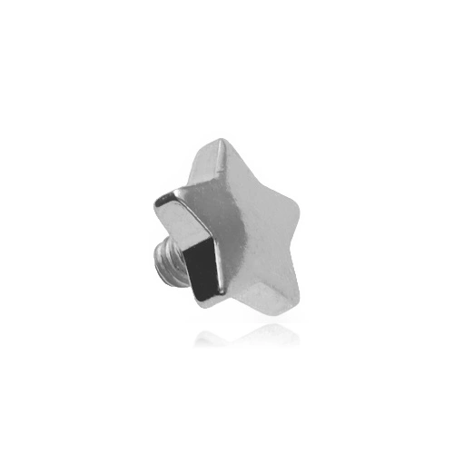 Titanium attachment for pins star - silver - TNA-013