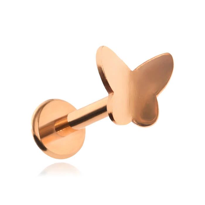 Labret - butterfly rose gold - LGW-032