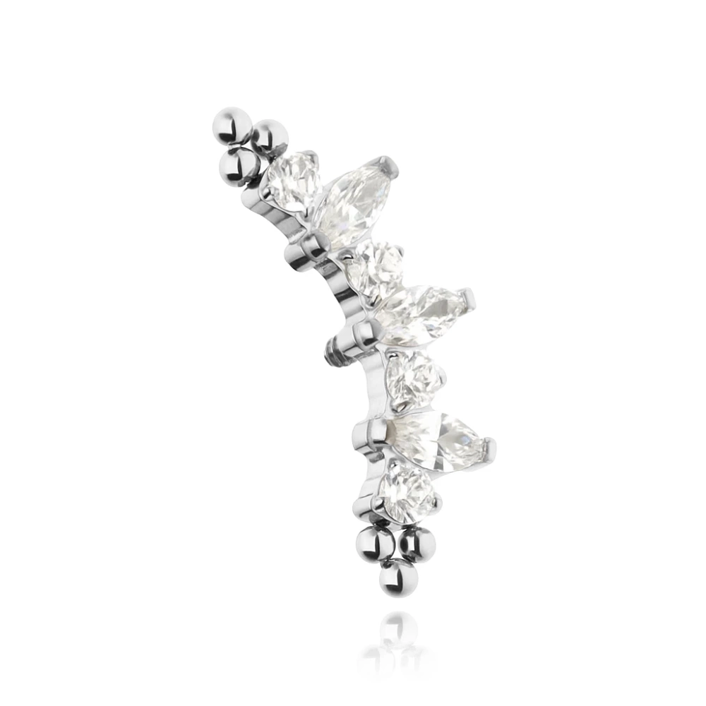 Titanium attachment for pins - white zirconia - TNA-037