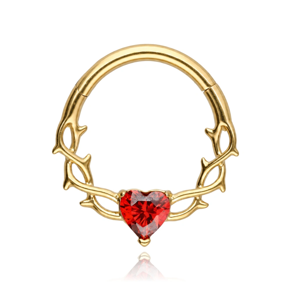 Titanium piercing ring clickersilver - TK-108