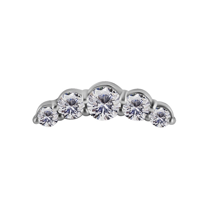 Attachment push in - with white zirconia - CoCr NF - gold - PI-027