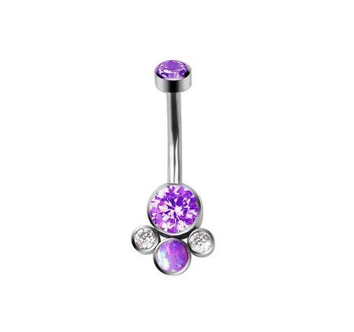 Titanium decorative Belly button ring - TPP-021