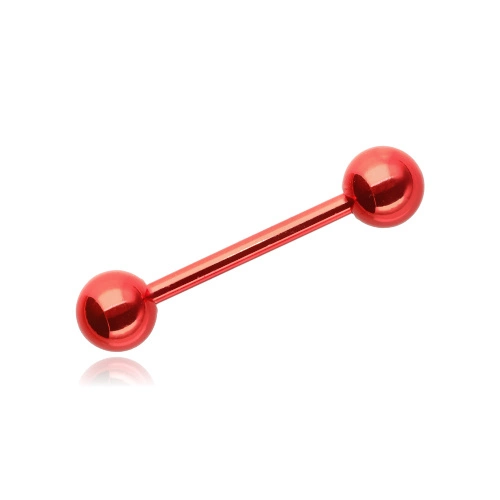 Metallic red tongue piercing - KJ-052