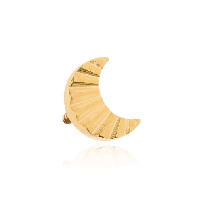 Titanium attachment moon - gold - TNA-141