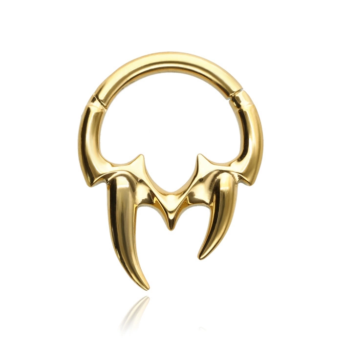 Titanium piercing clicker decorative - gold - TK-093