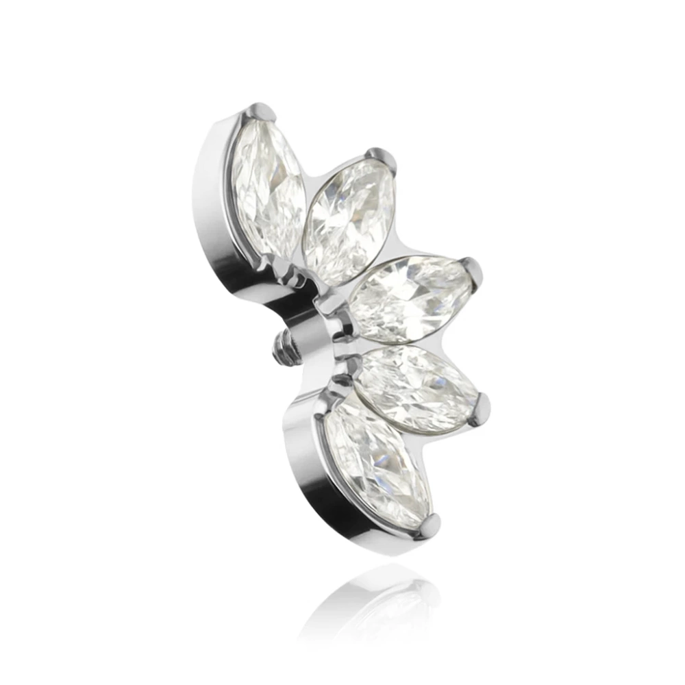 Titanium attachment for pins - white zirconia - TNA-037