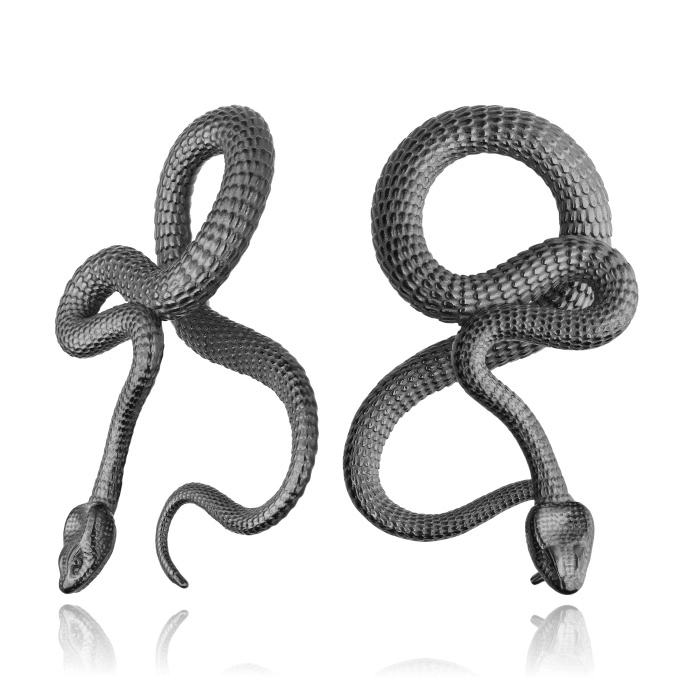 Ear weight hanger snake - pair - black - PT-1166