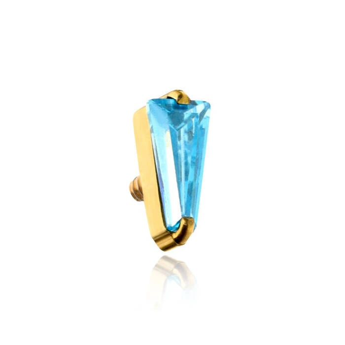 Titanium attachment with blue zirconia gold  - TNA-194