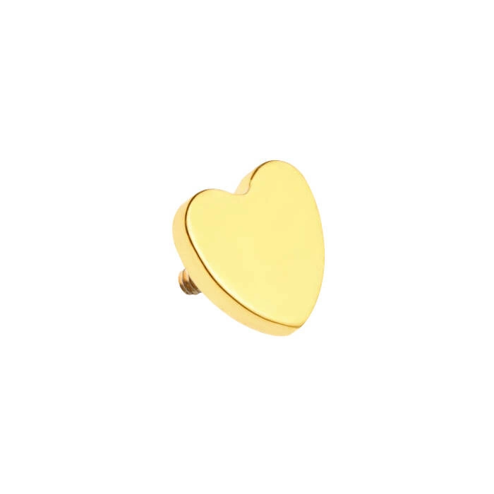 Titanium attachment for pins heart gold - TNA-019