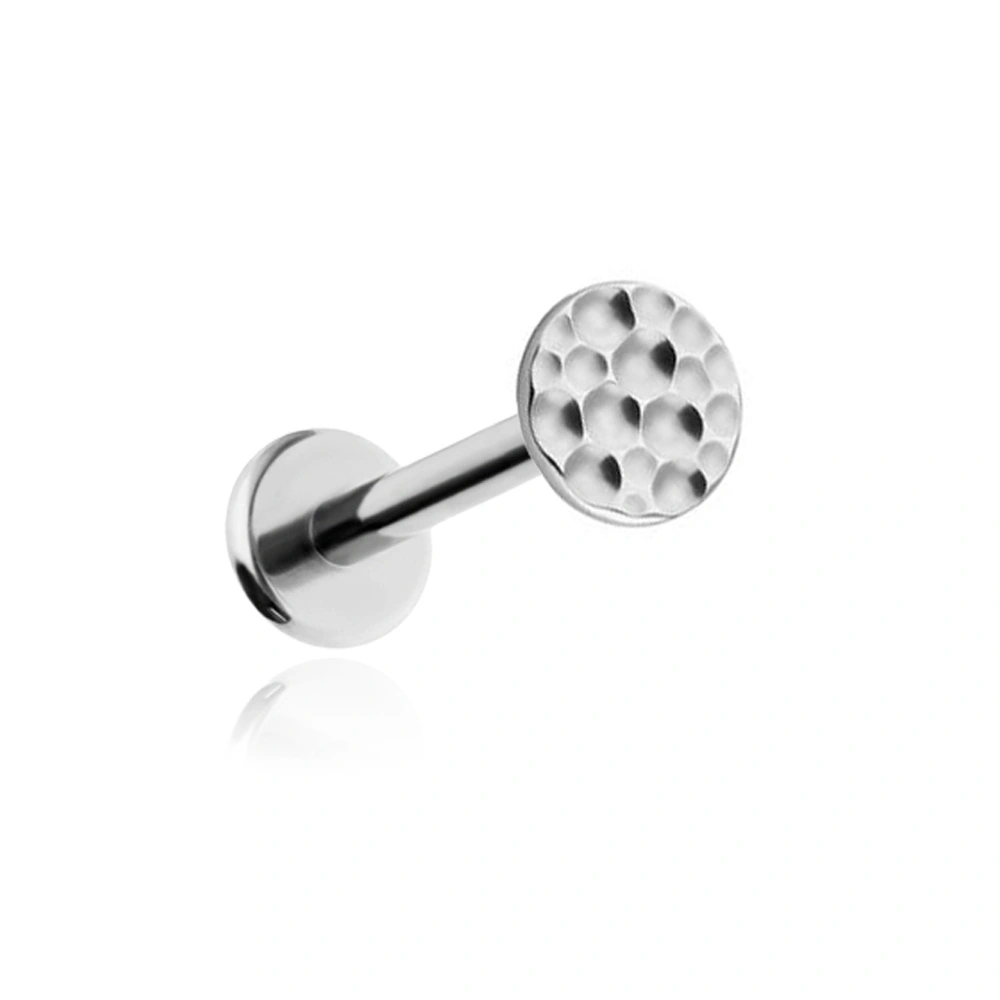 Titanium labret witch's hat - silver