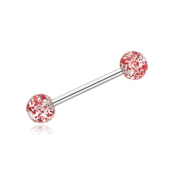 Tongue barbell  zerbra purple - KJ-056