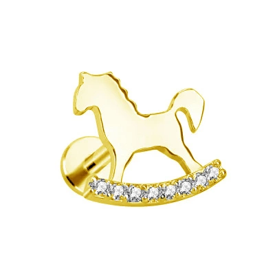 Labret - golden rocking horse - LGW-023