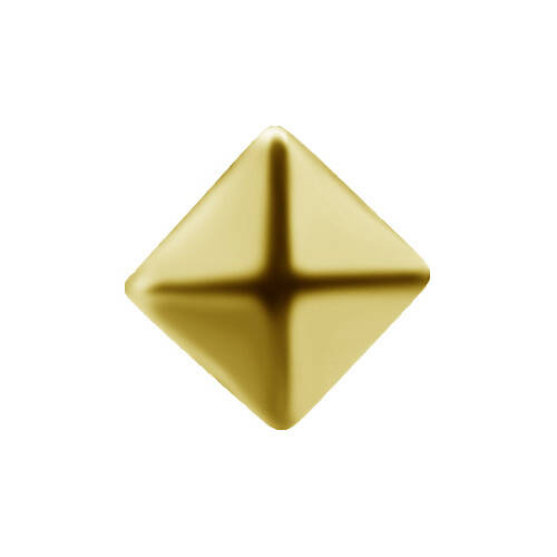 18K gold attachment for pins - piramid - GD18K-014