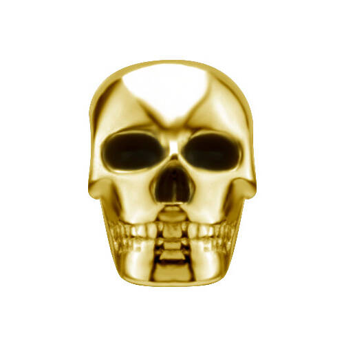 18K gold attachment for pins - skull  - GD18K-009