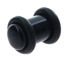 Acrylic plug with o-ring black - PT-006