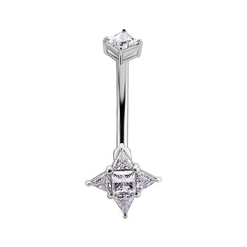 Belly button ring silver - KP-014