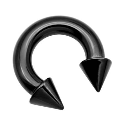 Black horseshoe with cones - P-006