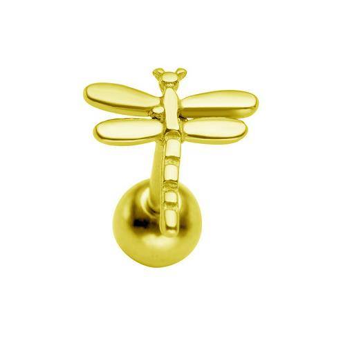 Cartilage earring - gold dragonfly - CH-013