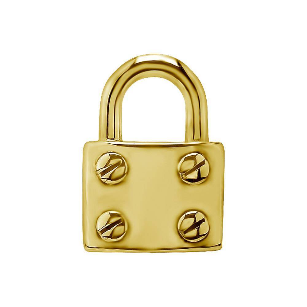 Charms - padlock - gold - D-014