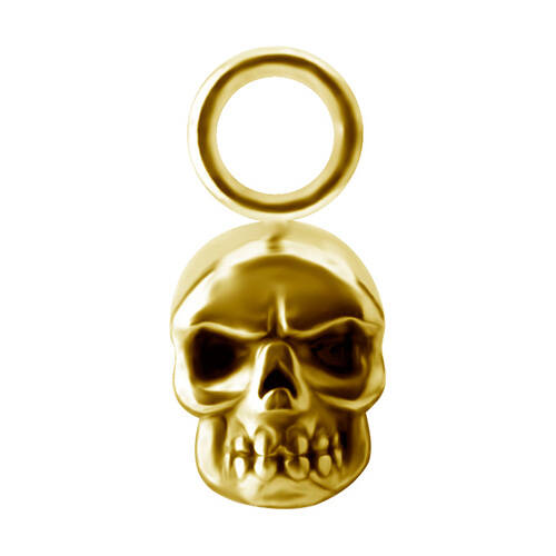 Charms - skull - gold - D-008