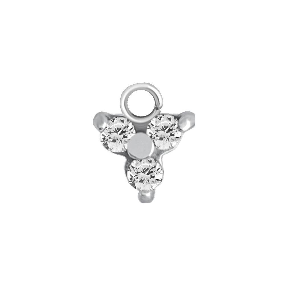 Charms - triangle - silver - D-006