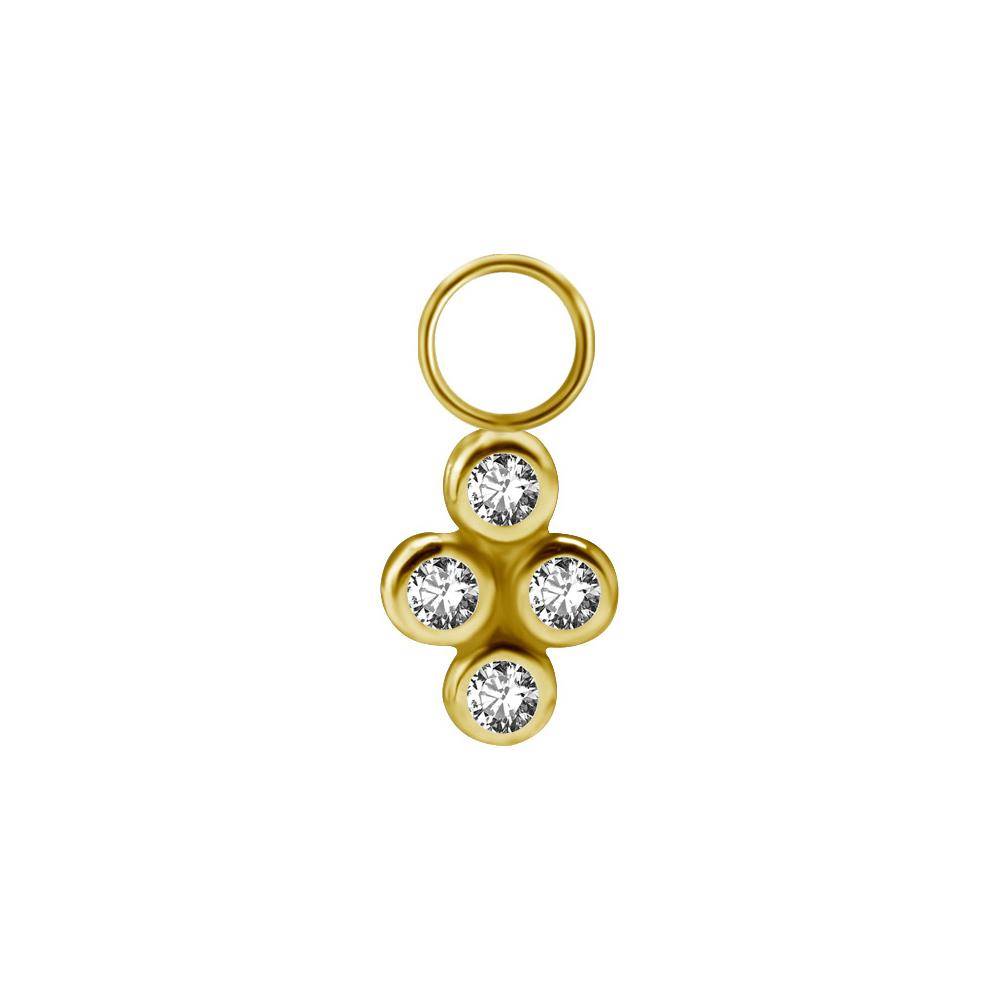 Charms - zirconia - gold - D-011