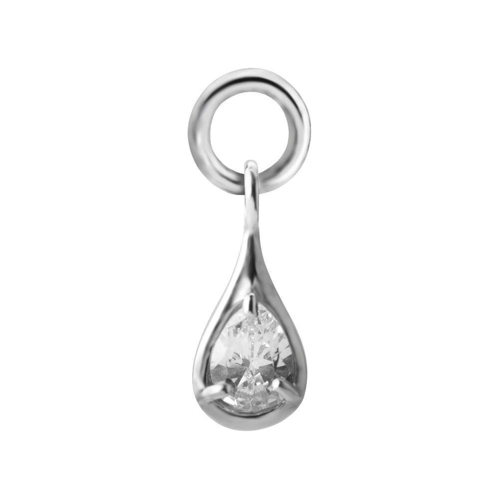 Charms - zirconia - silver - D-016