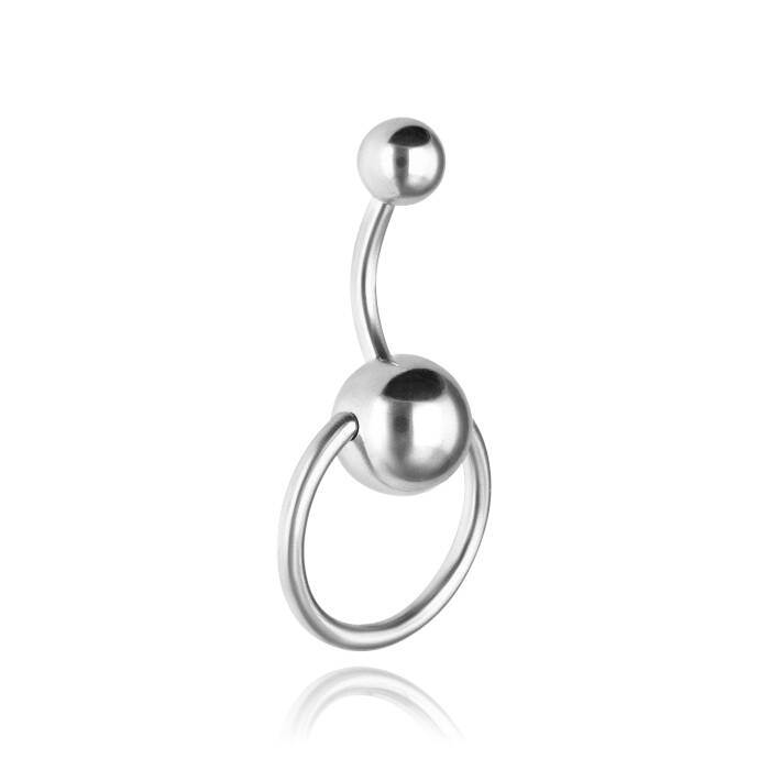 Classic Belly button ring with circle - KP-005