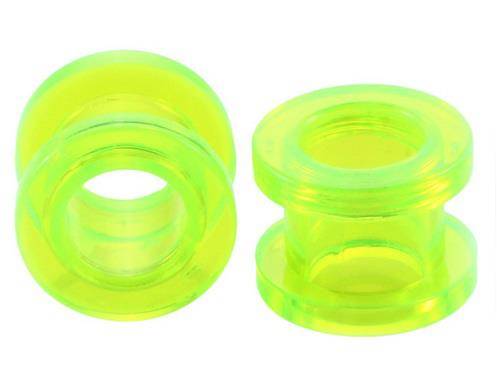 Clear acrylic tunnel unscrewed yellow - PT-073