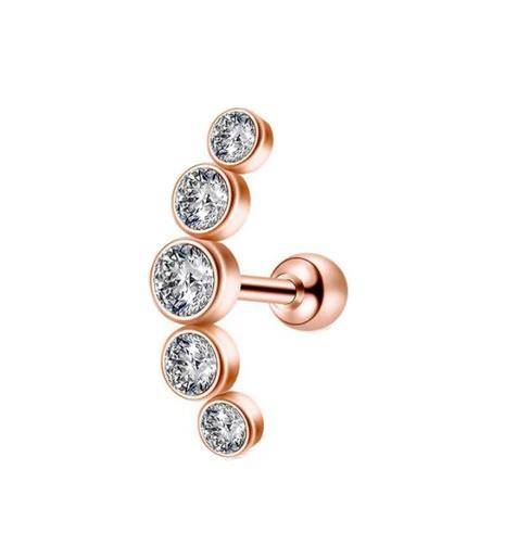 Cluster cartilage earring rose gold - CH-063